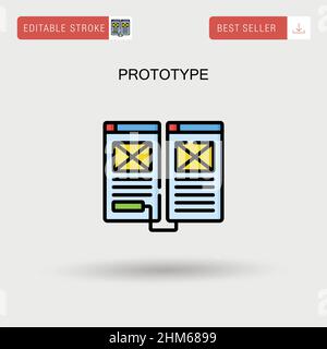 Icona vettore semplice prototipo. Illustrazione Vettoriale