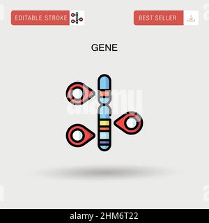 Icona del vettore gene semplice. Illustrazione Vettoriale