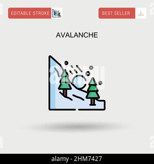 Icona vettore valanga semplice. Illustrazione Vettoriale