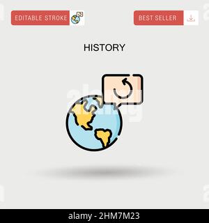 Icona vettore semplice cronologia. Illustrazione Vettoriale