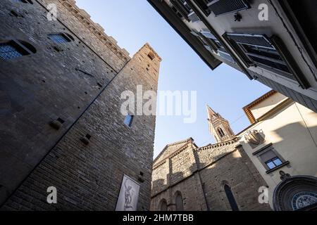 Firenze, Italia. Gennaio 2022. Vista del Museo Nazionale del Bargello nel centro della città Foto Stock