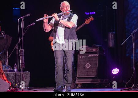 Gran Teatro Geox, Padova, Italia, 06 febbraio 2022, Ian Anderson nel corso del 2022 JETHRO TULL tour The Prog Years - Concerto di Musica Foto Stock