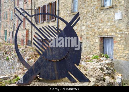 Scorcio di Civitella in Val di Chiana, Toscana, Italia, Europa Foto Stock