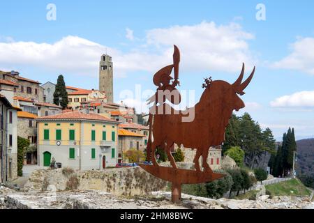 Scorcio di Civitella in Val di Chiana, Toscana, Italia, Europa Foto Stock