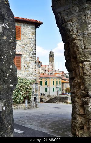 Scorcio di Civitella in Val di Chiana, Toscana, Italia, Europa Foto Stock