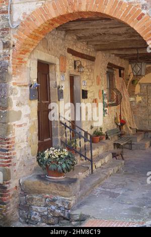 Scorcio di Civitella in Val di Chiana, Castello, Toscana, Italia, Europa Foto Stock