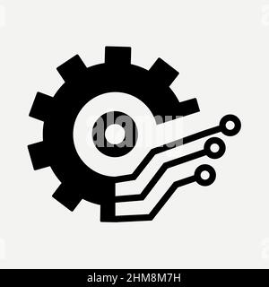 Icona astratta vettoriale sul bianco, illustrazione isolata per grafica e web design. Semplice simbolo piatto. Illustrazione Vettoriale