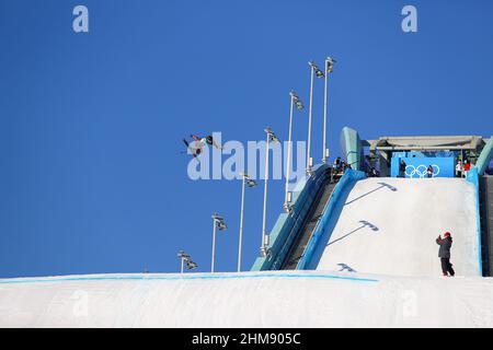 Illustrazione durante i Giochi Olimpici invernali di Pechino 2022, Sci Freestyle, Femminile Freeski Big Air il 8 febbraio 2022 a Big Air Shougang a Pechino, Cina - Foto: Osports/DPPI/LiveMedia Foto Stock