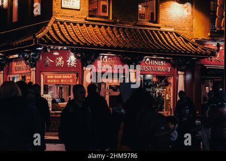 Londra intorno a Chinatown Gerrard Street Foto Stock