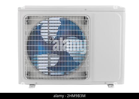 Il condizionatore d'aria isolata su bianco Foto Stock