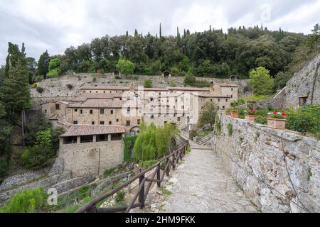 Il Convento de le celle è un Convento francescano del 13th secolo situato a le celle, Torreone, Cortona, Toscana, Italia, Europa Foto Stock