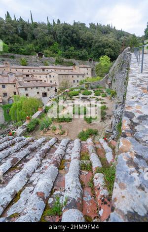 Il Convento de le celle è un Convento francescano del 13th secolo situato a le celle, Torreone, Cortona, Toscana, Italia, Europa Foto Stock