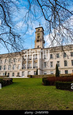 Da vicino alla parte anteriore del Trent Building, Università di Nottingham. Foto Stock