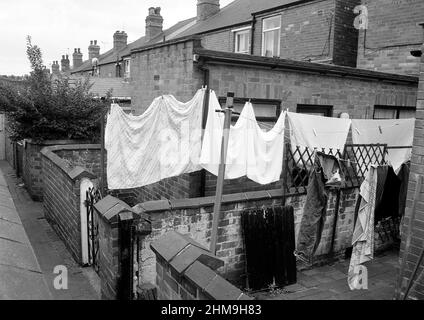 Lavanderia on line, Forest Fields, Nottingham, UK 1992 Foto Stock