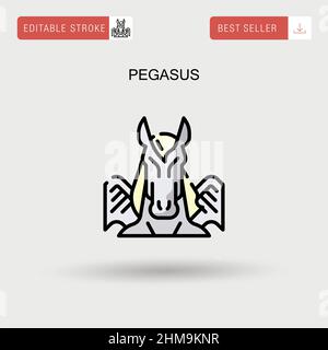 Icona vettore semplice Pegasus. Illustrazione Vettoriale