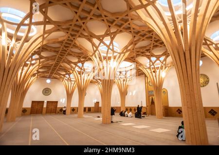 Cambridge, febbraio 4th 2022: La Moschea Centrale a Mill Road, Cambridge Foto Stock