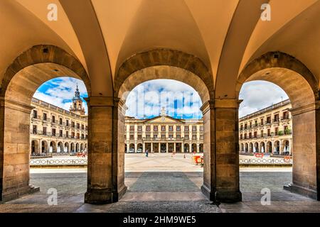 Plaza de Espana, Vitoria-Gasteiz, Alava, Paesi Baschi Foto Stock