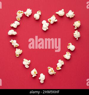 Love Cinema concetto di popcorn Foto Stock