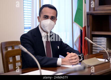 Roma, Italia. 08th Feb 2022. Roma 08/02/2022 Camera dei deputati - Palazzo San Macuto. Il Ministro degli Esteri Luigi di Maio in un'audizione a Copasir nella foto: Luigi di Maio Credit: Independent Photo Agency/Alamy Live News Foto Stock