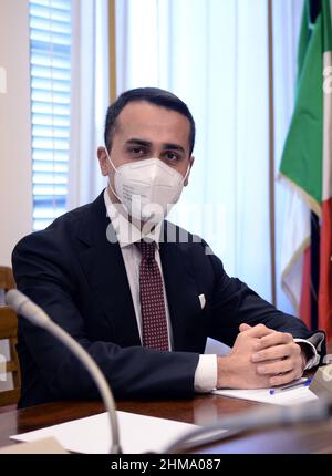 Roma, Italia. 08th Feb 2022. Roma 08/02/2022 Camera dei deputati - Palazzo San Macuto. Il Ministro degli Esteri Luigi di Maio in un'audizione a Copasir nella foto: Luigi di Maio Credit: Independent Photo Agency/Alamy Live News Foto Stock