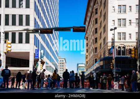 sfilata sagome per la guida del bestiame di san antonio Foto Stock