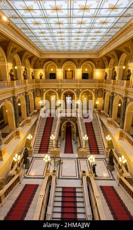 PRAGA, CZECHIA, GENNAIO 26 2022, interno del Museo Nazionale di Praga. Foto Stock