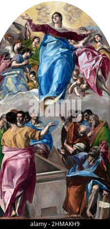 L'Assunzione della Vergine di El Greco (Domenikos Theotokopoulos, 1541-1614), olio su tela, c.. 1577-79 Foto Stock