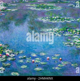 Gigli d'acqua di Claude Monet (1840-1926), olio su tela, 1906 Foto Stock
