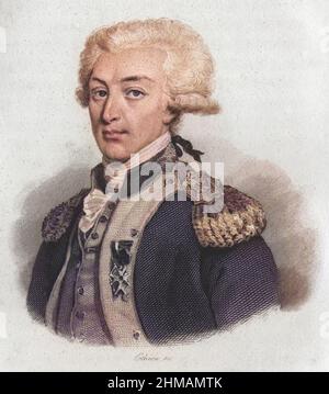 Portrait de Lafayette - Gilbert du Motier de la Fayette 1757-1834 Foto Stock