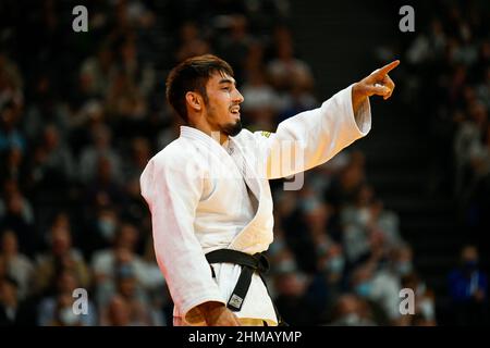 Balabay AGHAYEV di Azerbaigian durante il Grand Slam di Parigi 2021, evento Judo il 16 ottobre 2021 presso l'AccorHotels Arena di Parigi, Francia. Foto di Victor Foto Stock