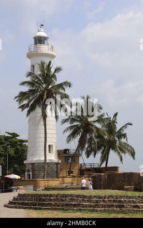 Faro onshore a Galle Fort in Sri Lanka Foto Stock