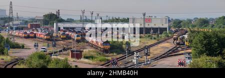 DB Cargo Rail UK Toton locomotiva deposito, Nottinghamshire Foto Stock