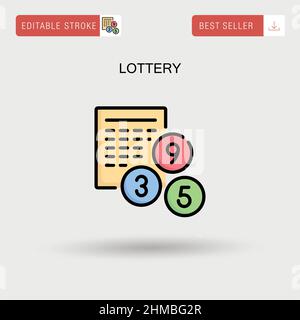 Icona vettore semplice della lotteria. Illustrazione Vettoriale