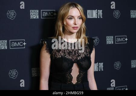 Beverly Hills, Stati Uniti. 08th Feb 2022. BEVERLY HILLS, LOS ANGELES, CALIFORNIA, USA - FEBBRAIO 08: L'attrice Jodie Comer partecipa al Photo Call per la "Killing Eve" Season Four della BBC, che viene presentata in anteprima su BBC AMERICA e AMC domenica 27 febbraio presso il Peninsula Beverly Hills Hotel il 8 febbraio 2022 a Beverly Hills, Los Angeles, California, Stati Uniti. (Foto di Xavier Collin/Image Press Agency/Sipa USA) Credit: Sipa USA/Alamy Live News Foto Stock