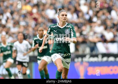 San Paolo, Brasile. 06th Feb 2022. Neo Quimica Arena SAO PAULO/SP - FEBBRAIO 6: Bruna di Palmeiras durante la Supercopa do Brasil femminile 2022 tra Corinzi e Palmeiras al Neo Quimica Arena il 6 Febbraio 2022 a Sao Paulo, Brasile. (Foto di Leandro Bernardes/PxImages) Leandro Bernardes/SPP-PX Credit: SPP Sport Press Photo. /Alamy Live News Foto Stock