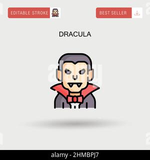 Icona vettore semplice Dracula. Illustrazione Vettoriale