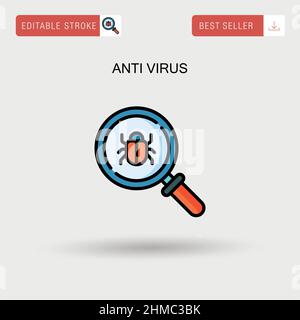 Anti virus semplice vettore icona. Illustrazione Vettoriale