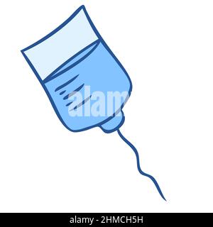 Icona contagocce. Elemento Doodle dal cartello di raccolta delle apparecchiature mediche. Illustrazione Vettoriale