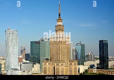 Skyline, Varsavia, Polonia Foto Stock