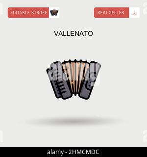 Vallenato semplice vettore icona. Illustrazione Vettoriale