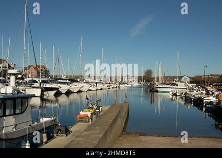 Weymouth Harbour e Marina, Dorset, Inghilterra, Regno Unito Foto Stock