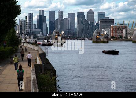 Londra, UK - Settembre 17th 2021: La barriera del Tamigi Foto Stock
