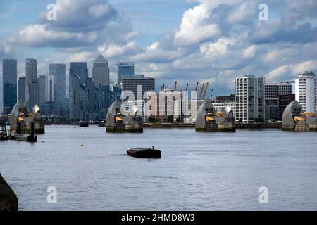 Londra, UK - Settembre 17th 2021: La barriera del Tamigi Foto Stock