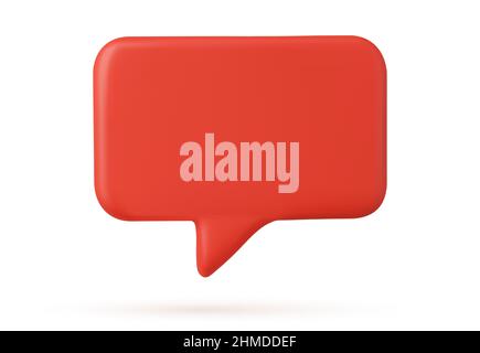 Pin rosso vuoto della bolla vocale Illustrazione Vettoriale