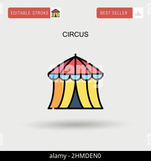 Icona del vettore semplice Circus. Illustrazione Vettoriale