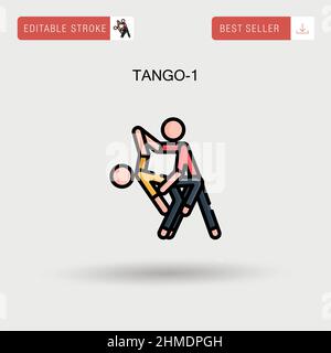 Tango-1 icona vettore semplice. Illustrazione Vettoriale