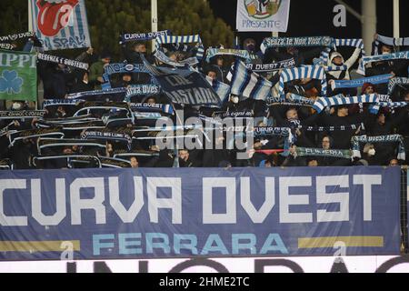 I TIFOSI DELLA SPAL PORDENONE - SPAL CAMPIONATO CALCIO SERIE B 2021-2022 Foto Stock