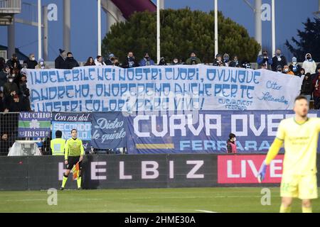 I TIFOSI DELLA SPAL PORDENONE - SPAL CAMPIONATO CALCIO SERIE B 2021-2022 Foto Stock