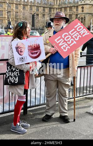 Londra, Regno Unito. I manifestanti SODEM hanno dimostrato contro la Brexit, Boris Johnson e il governo Tory. Piazza del Parlamento, Westminster. Credit: michael melia/Alamy Live News Foto Stock