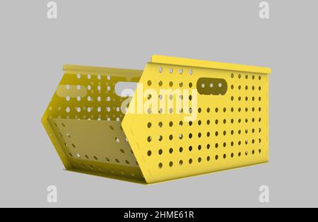 Armadietto per documenti dipinto per studio e lavoro 3D illustrazione di immagini Foto Stock